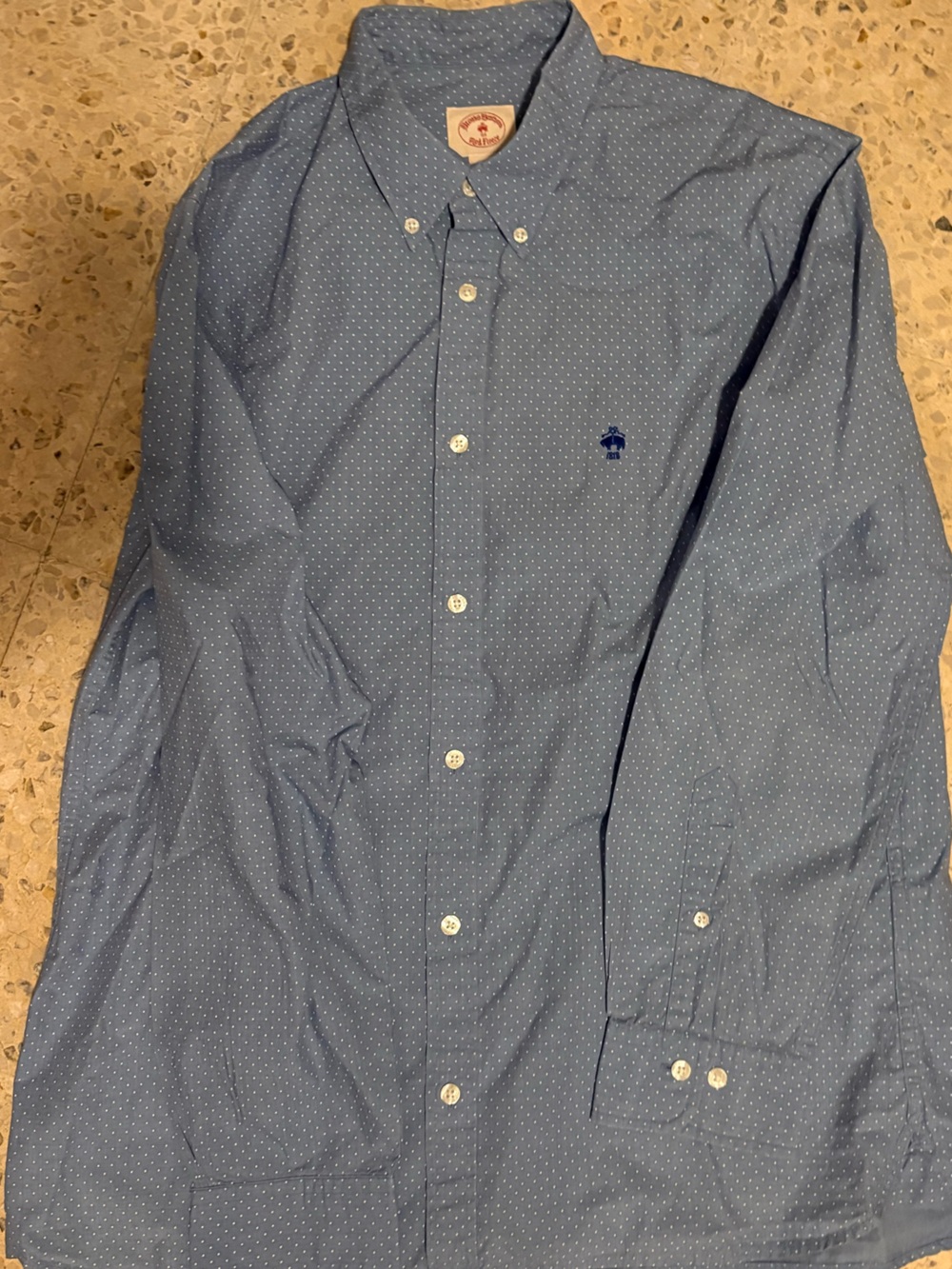 Bundle 3 for $25. Brooks Brothers Blue Micro-Print Button-Down Shirt. Size XL.